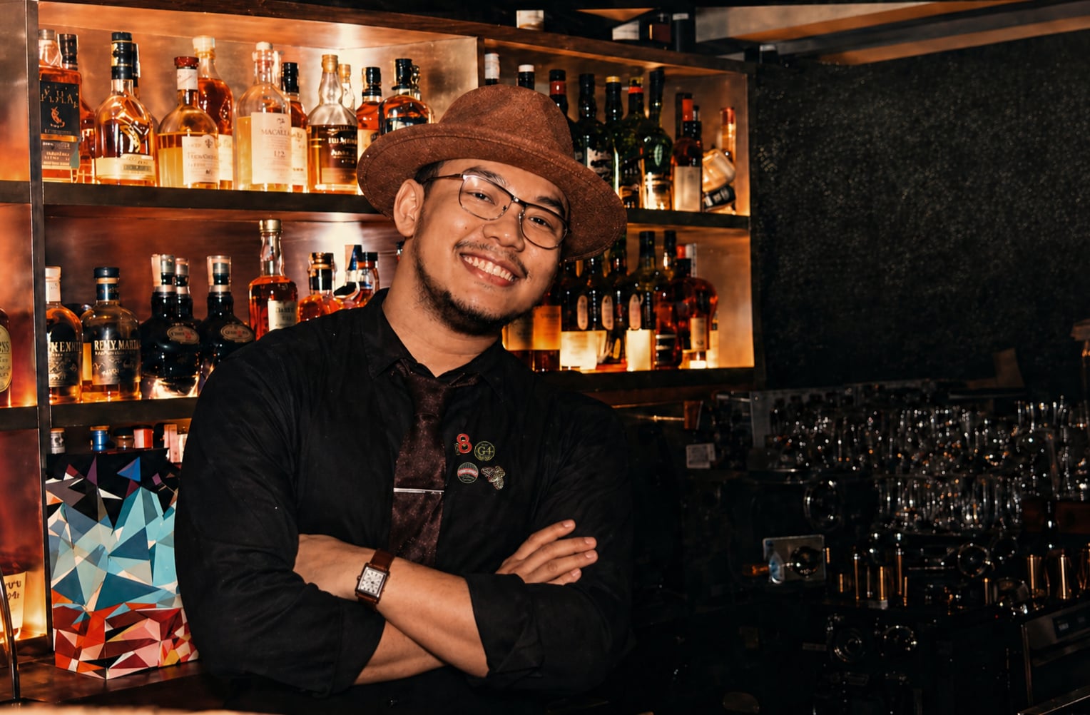 Rey — head bartender and owner of Piña Cabana